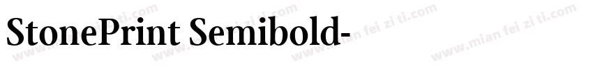 StonePrint Semibold字体转换